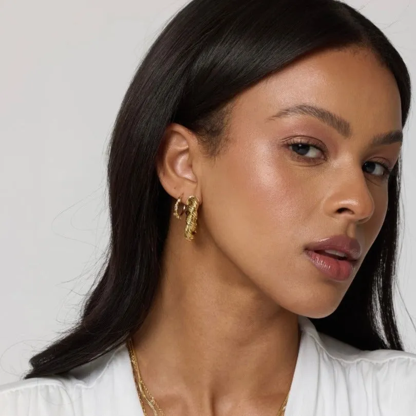 Kinsey Designs | Micayla Twisted Gold Tone Hoop Earrings