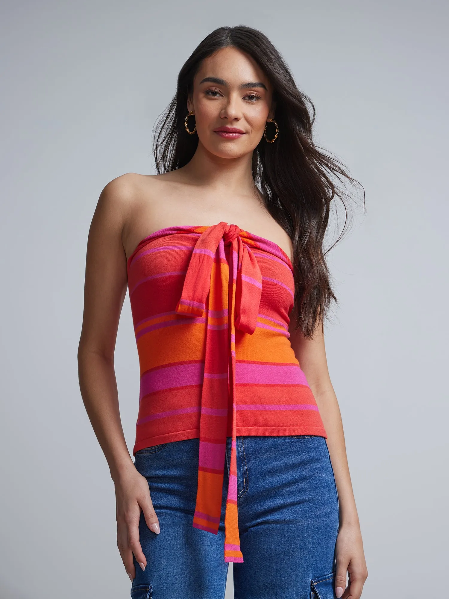Striped Halterneck Sweater
